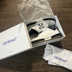 Off-White Black and White High-Top Sneakers